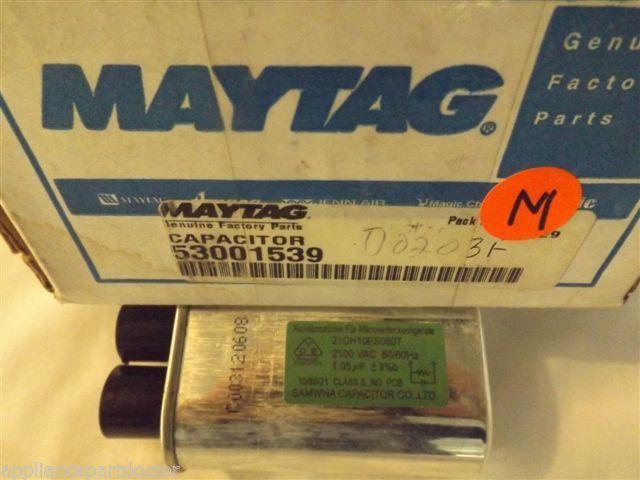 MAYTAG/AMANA/JENN AIR MICROWAVE 53001539 CAPACITOR, HIGH VOLTAGE NEW IN BOX MAYTAG/AMANA/JENN AIR MICROWAVE 53001539 CAPACITOR, HIGH VOLTAGE NEW IN BOX